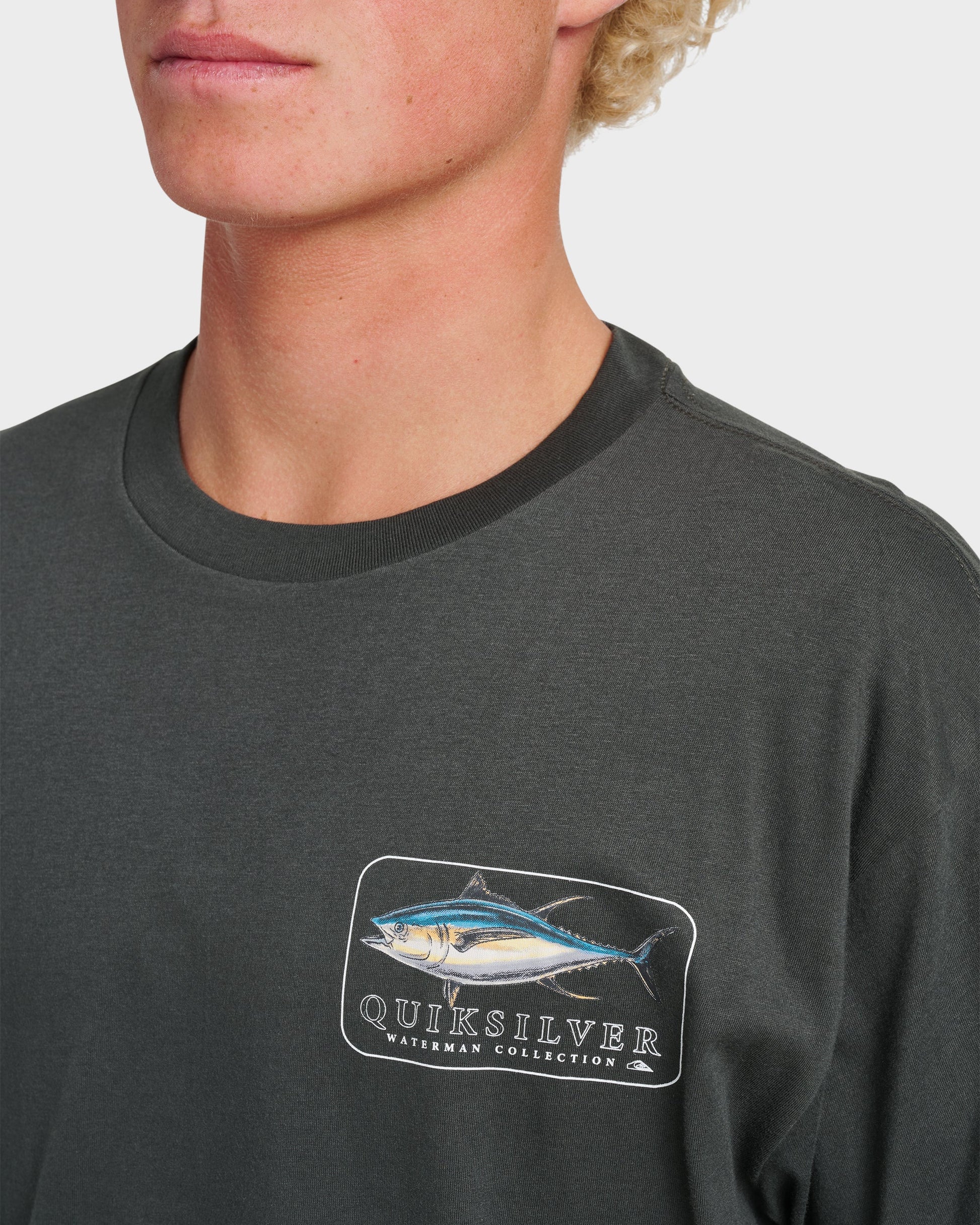 Waterman Yellowfinner Classic T-shirt - Phantom Quick Silver Phantom