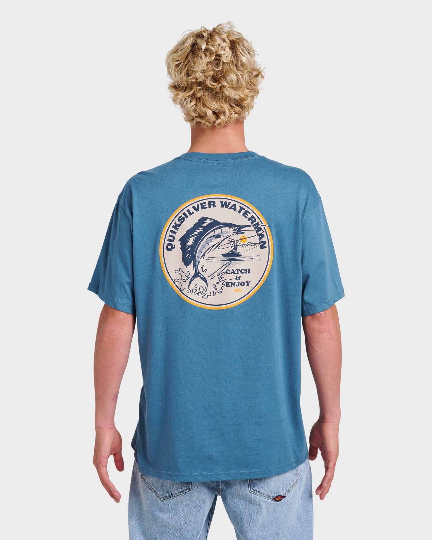 Waterman Catch & Release Classic T-shirt - Real Teal Quick Silver Real Teal