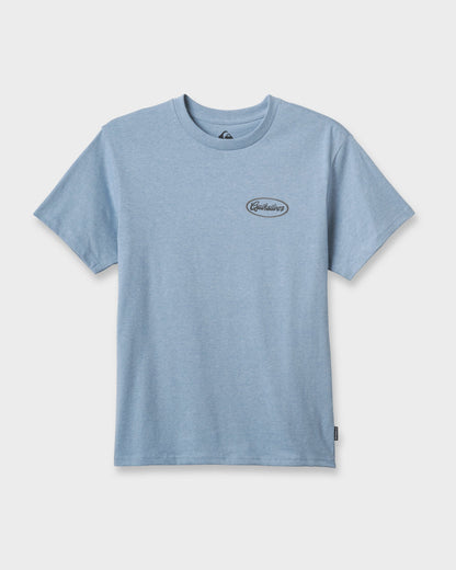 Mechanics Script Classic T-shirt - Ashley Blue Heather Quick Silver Ashley Blue Heather