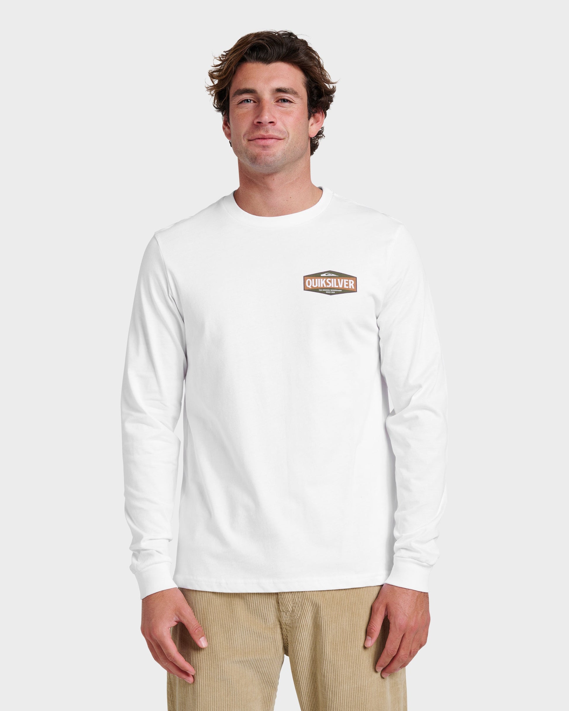 Three Piece Long Sleeve T-shirt - White Quick Silver White