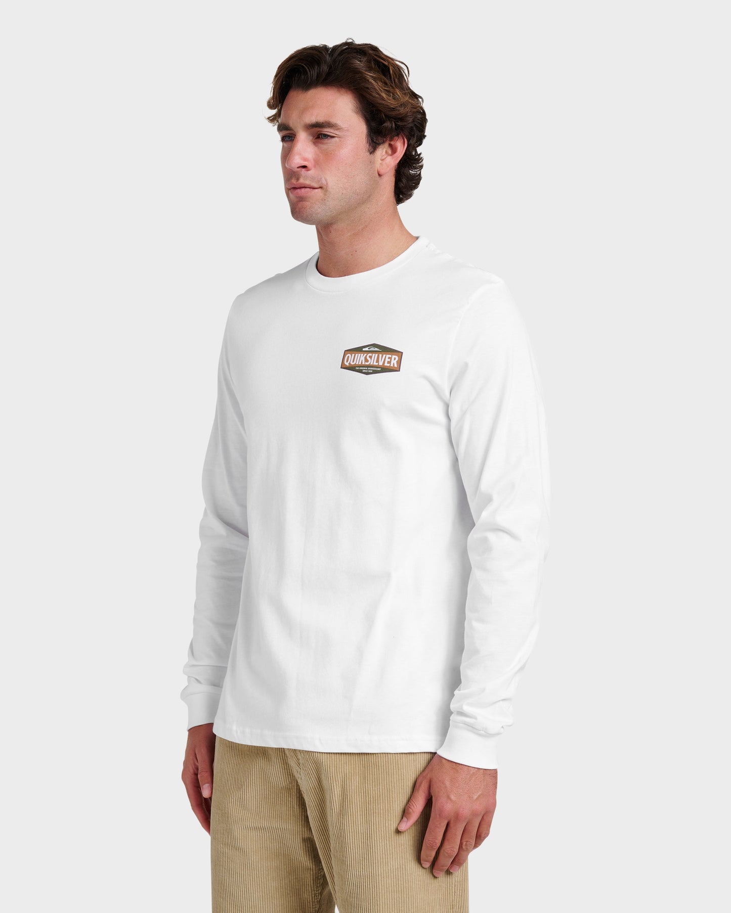 Three Piece Long Sleeve T-shirt - White Quick Silver White