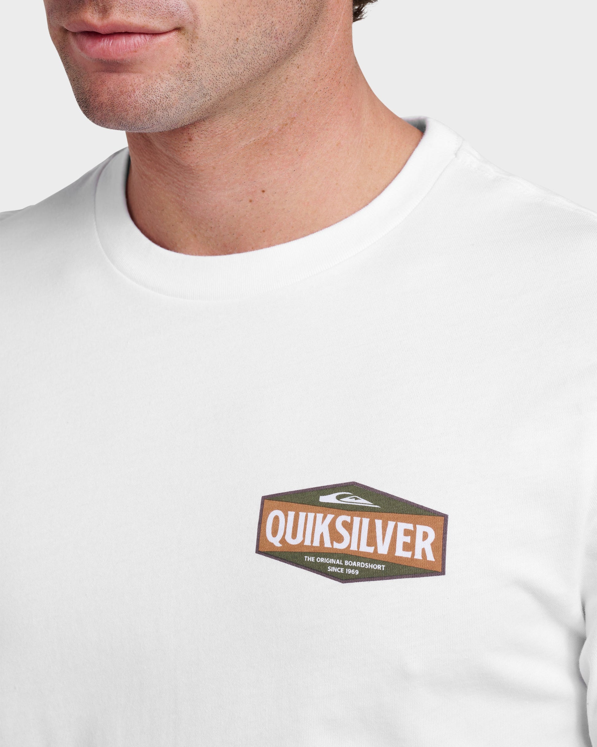 Three Piece Long Sleeve T-shirt - White Quick Silver White