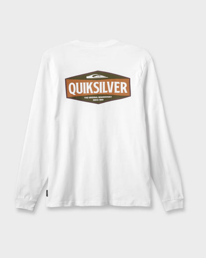 Three Piece Long Sleeve T-shirt - White Quick Silver White