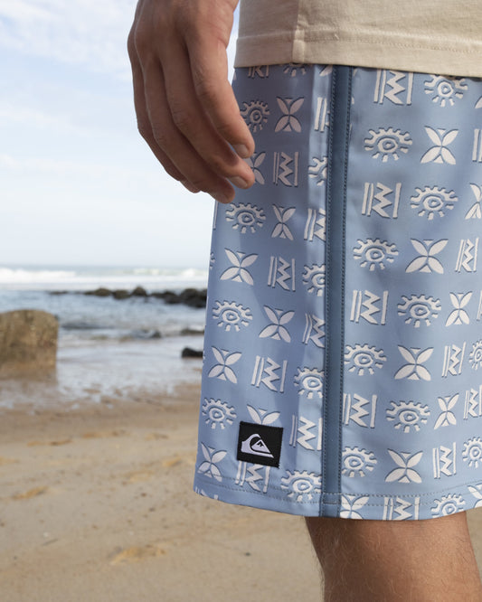 Surfsilk Etched 19" Boardshorts - Ashley Blue Quick Silver Ashley Blue