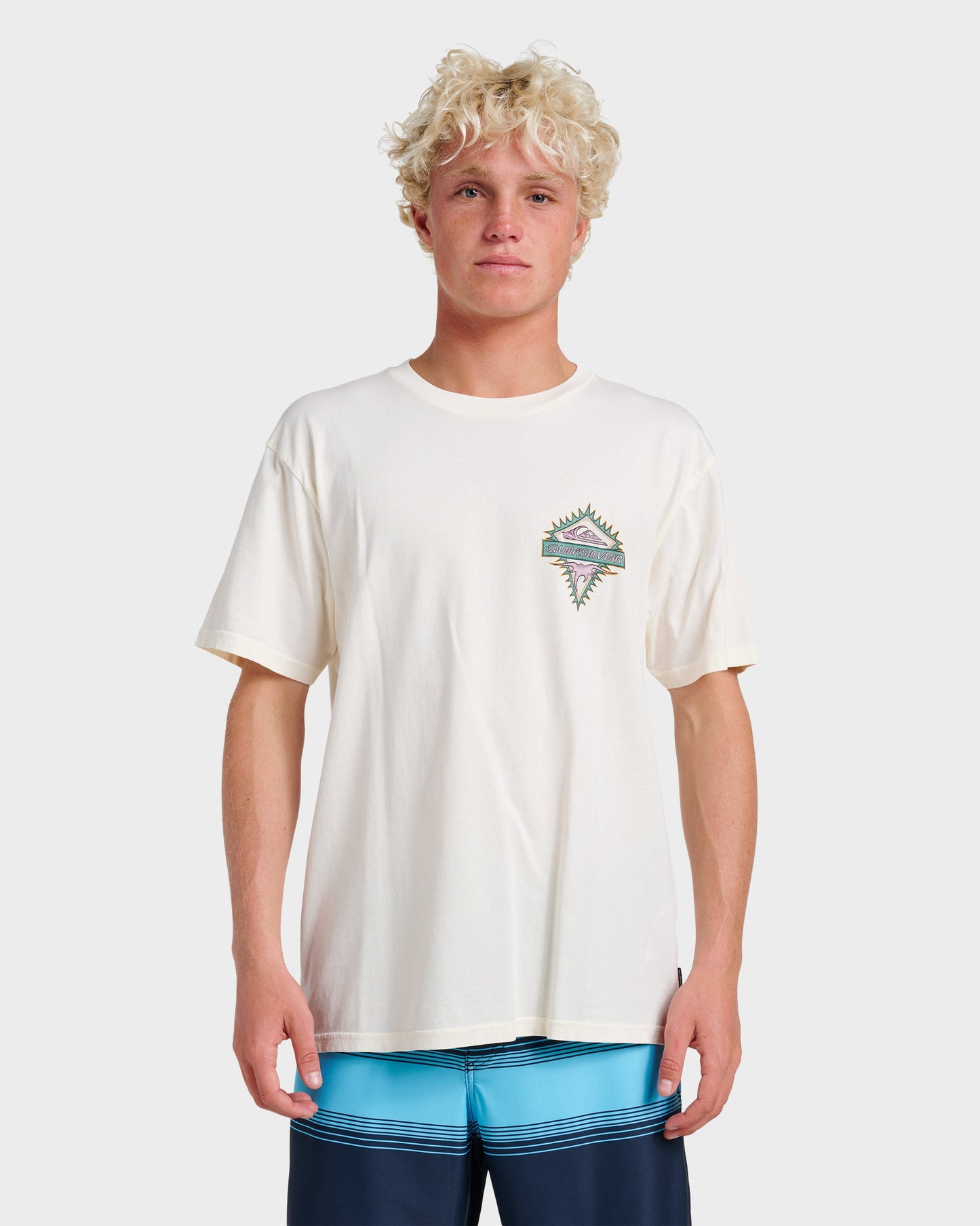 Liberty Spikespigment Dye T-Shirt - Snow White Quick Silver Snow White
