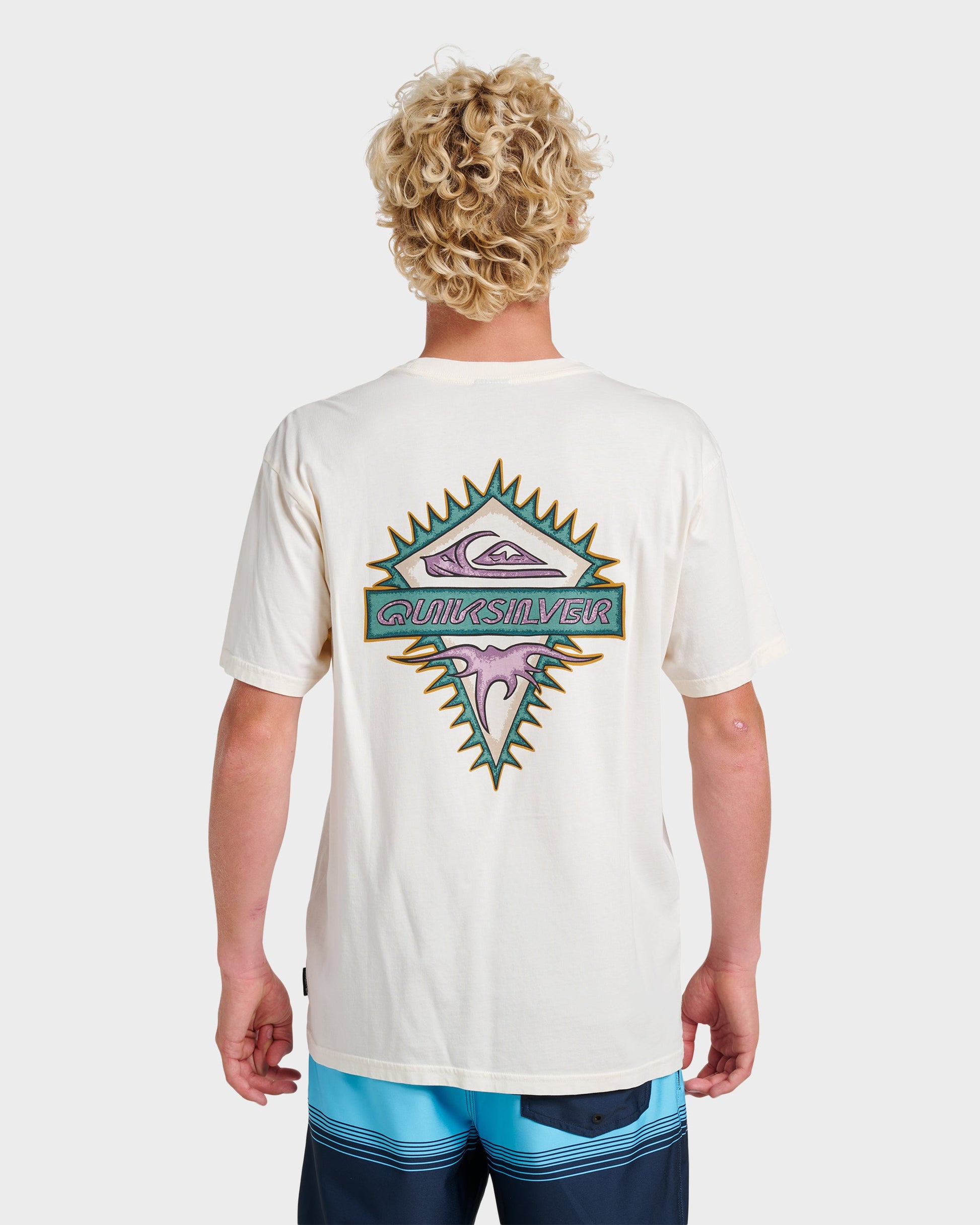 Liberty Spikespigment Dye T-Shirt - Snow White Quick Silver Snow White
