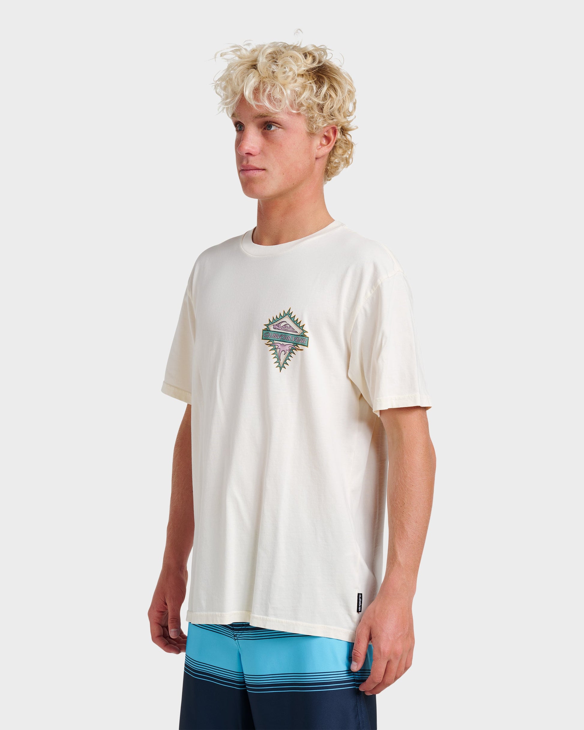 Liberty Spikespigment Dye T-Shirt - Snow White Quick Silver Snow White
