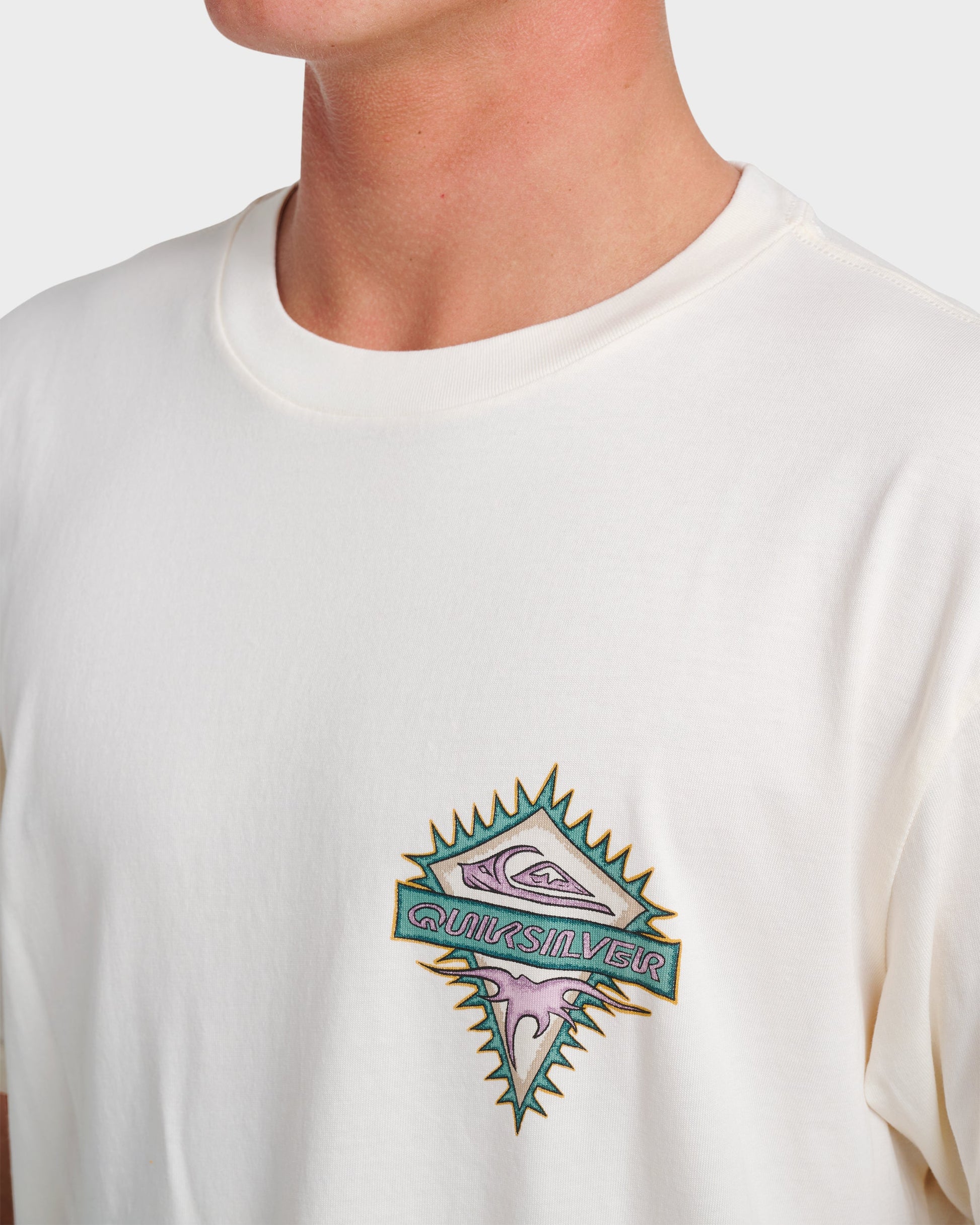 Liberty Spikespigment Dye T-Shirt - Snow White Quick Silver Snow White