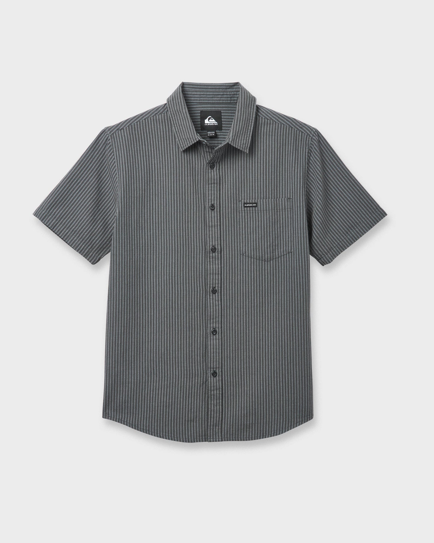 Oxford Stripe Classic Short Sleeve Shirt - Phantom Quick Silver Phantom