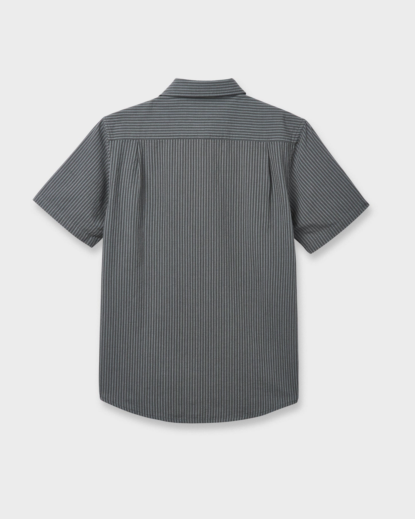 Oxford Stripe Classic Short Sleeve Shirt - Phantom Quick Silver Phantom