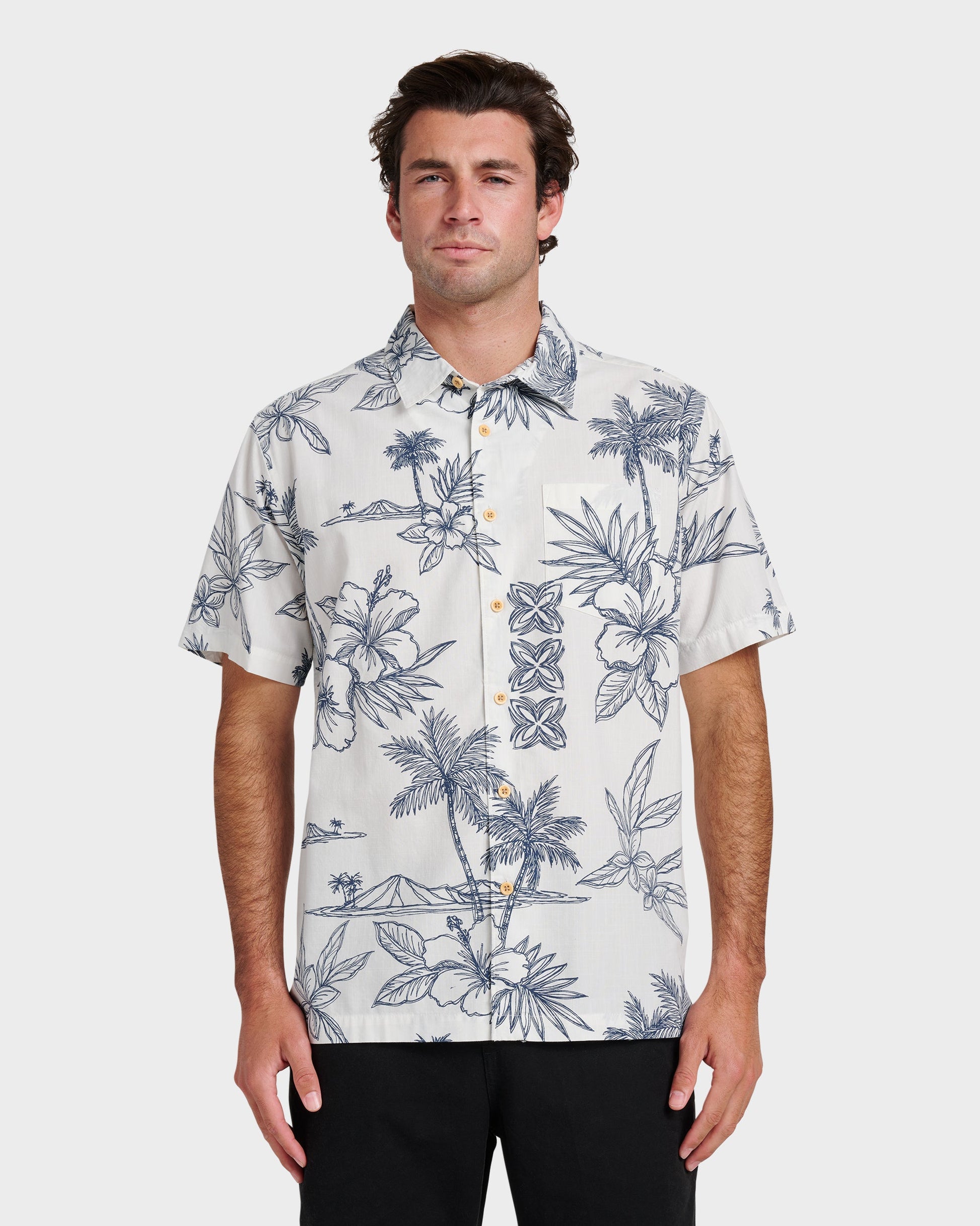 Waterman Scenic Drive Shirt - White Quick Silver White