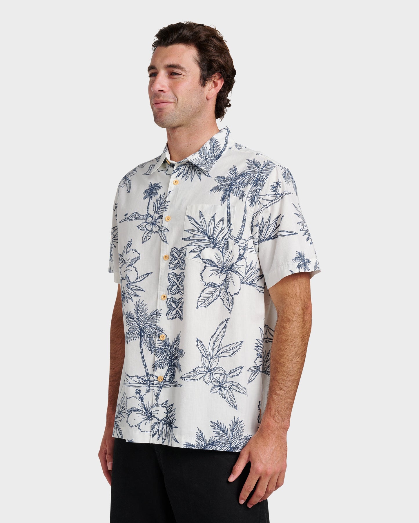 Waterman Scenic Drive Shirt - White Quick Silver White
