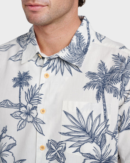 Waterman Scenic Drive Shirt - White Quick Silver White
