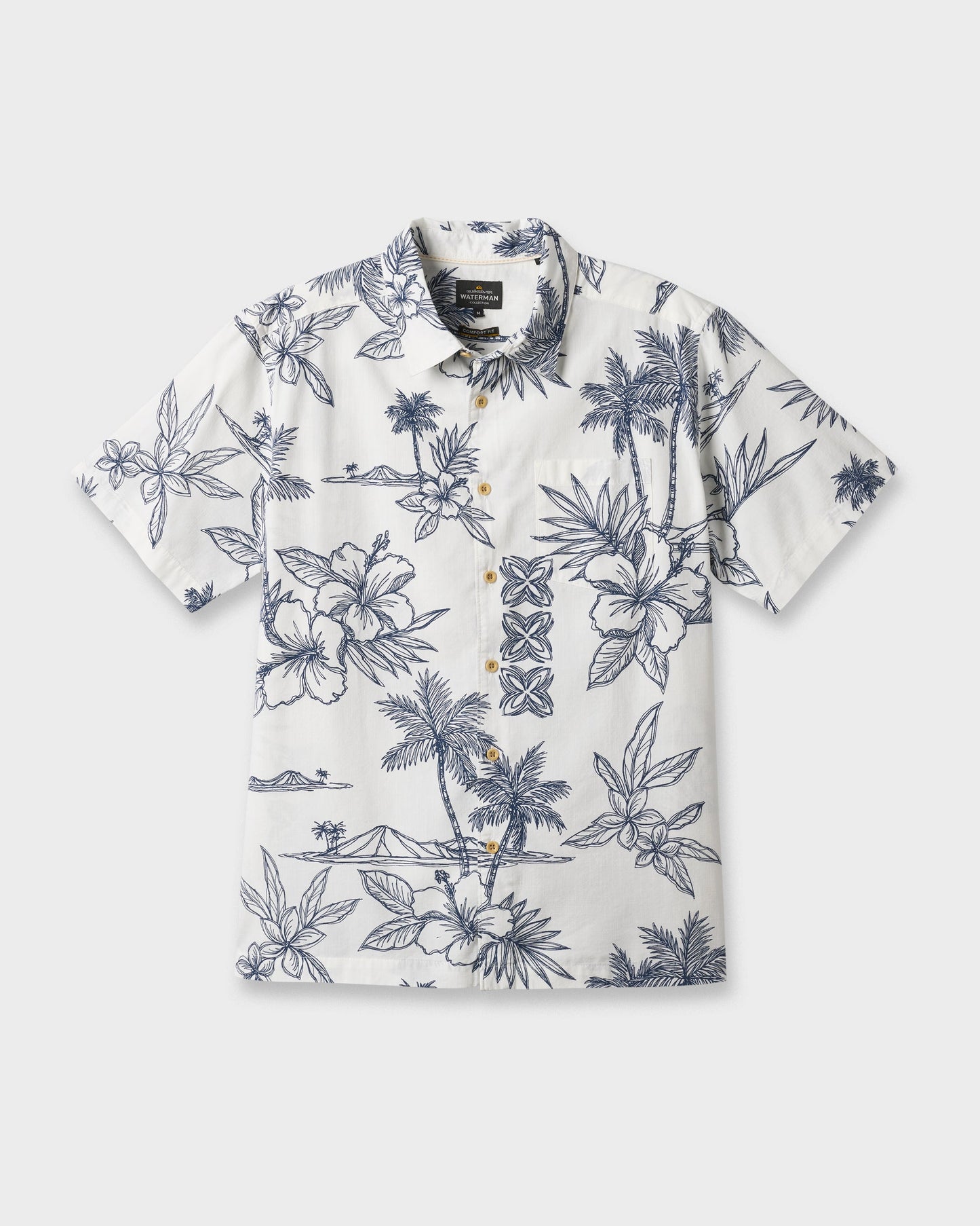 Waterman Scenic Drive Shirt - White Quick Silver White