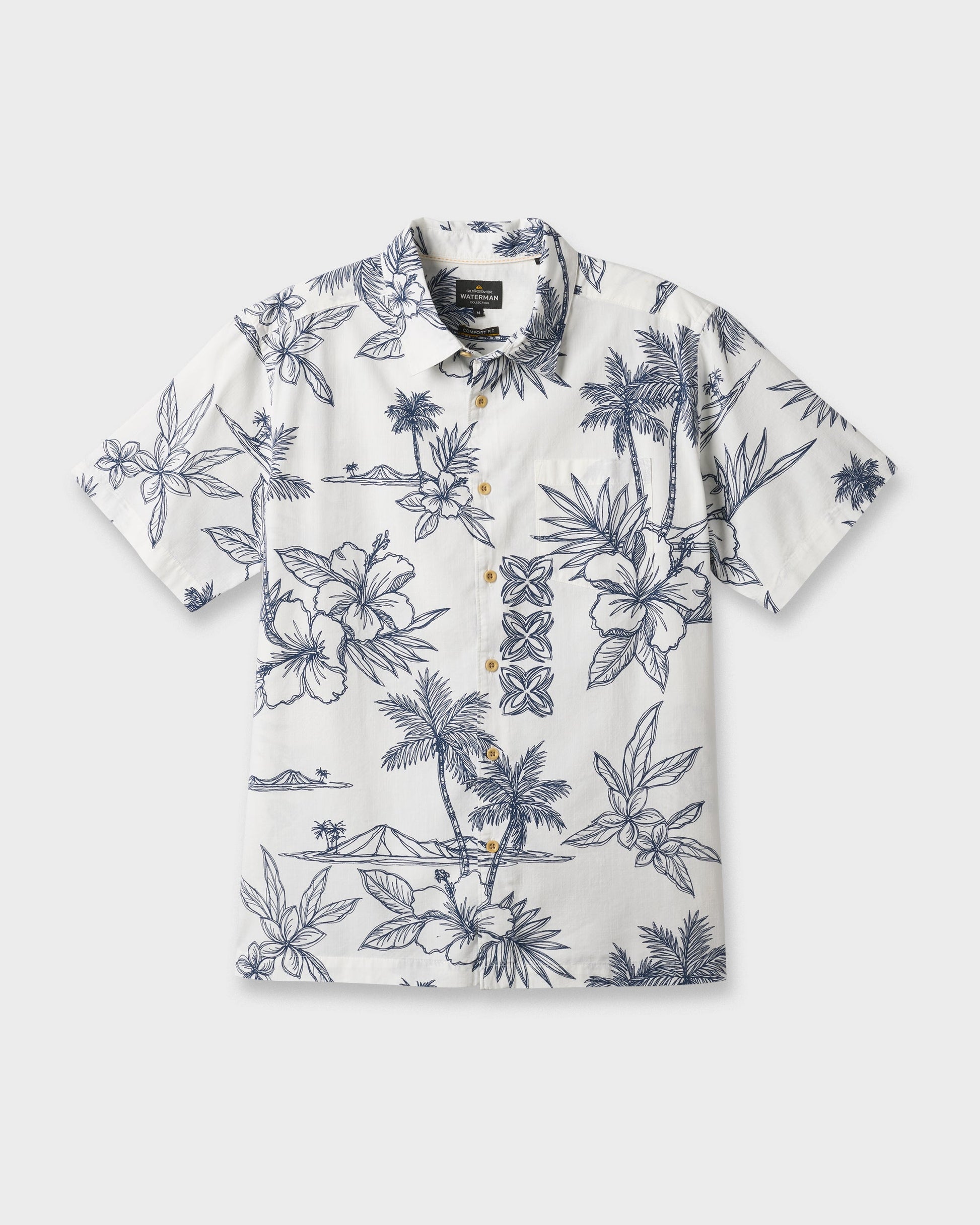 Waterman Scenic Drive Shirt - White Quick Silver White