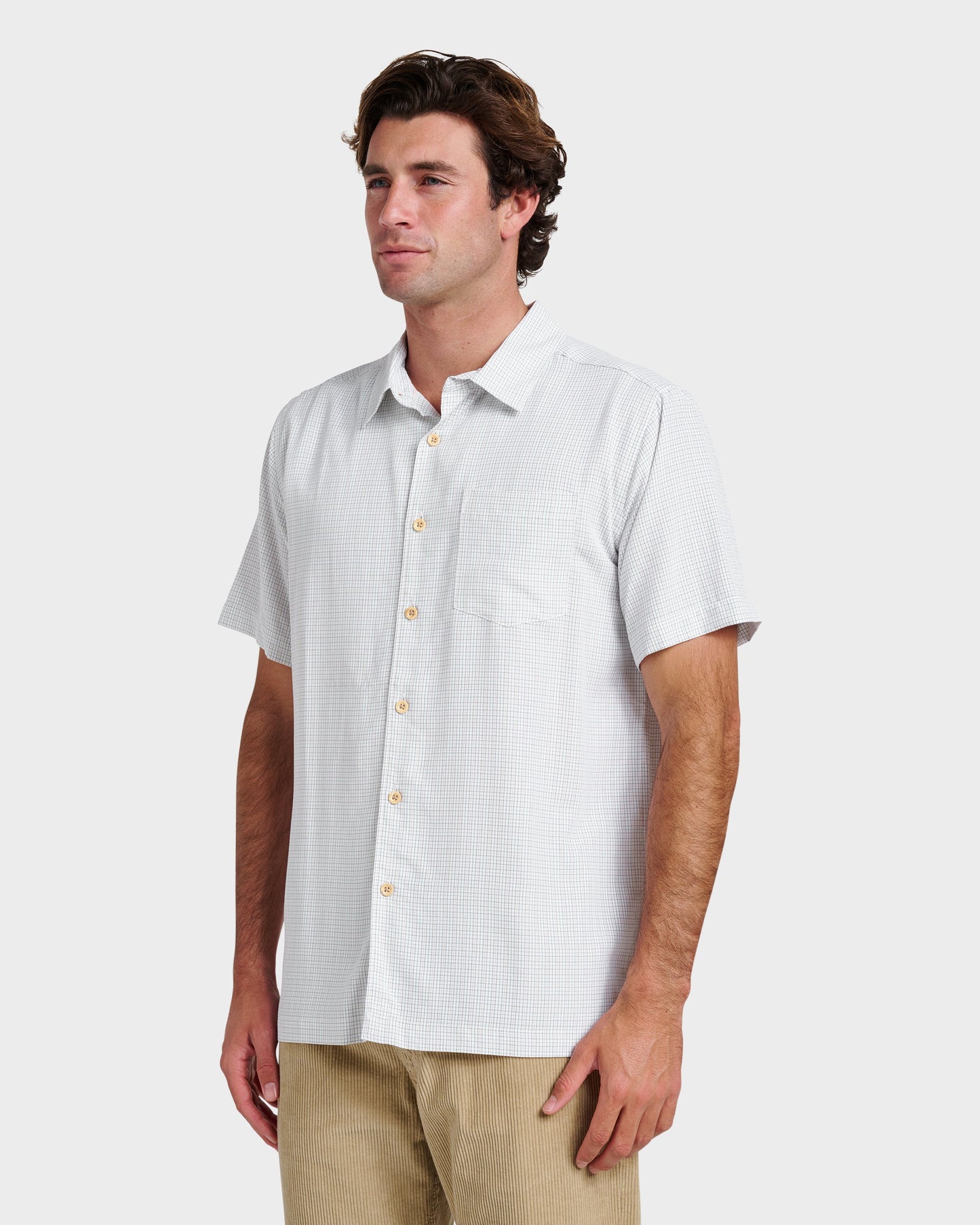 Waterman Checkmate Shirt - White Quick Silver White