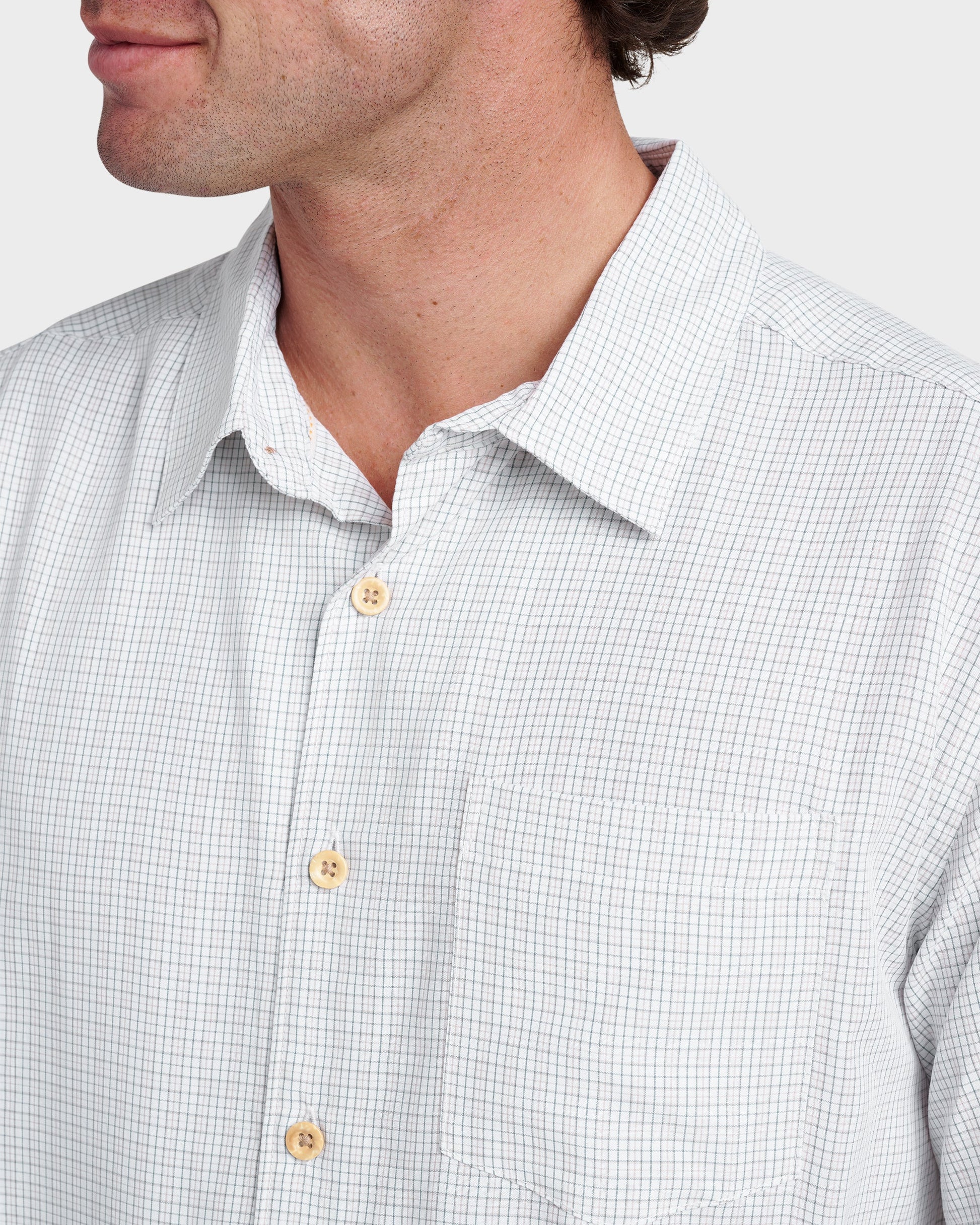 Waterman Checkmate Shirt - White Quick Silver White