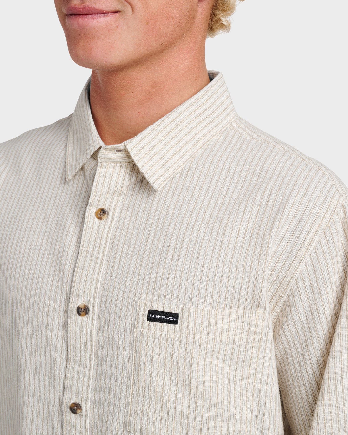Oxford Stripe Classic Short Sleeve Shirt - Moonstruck Quick Silver Moonstruck