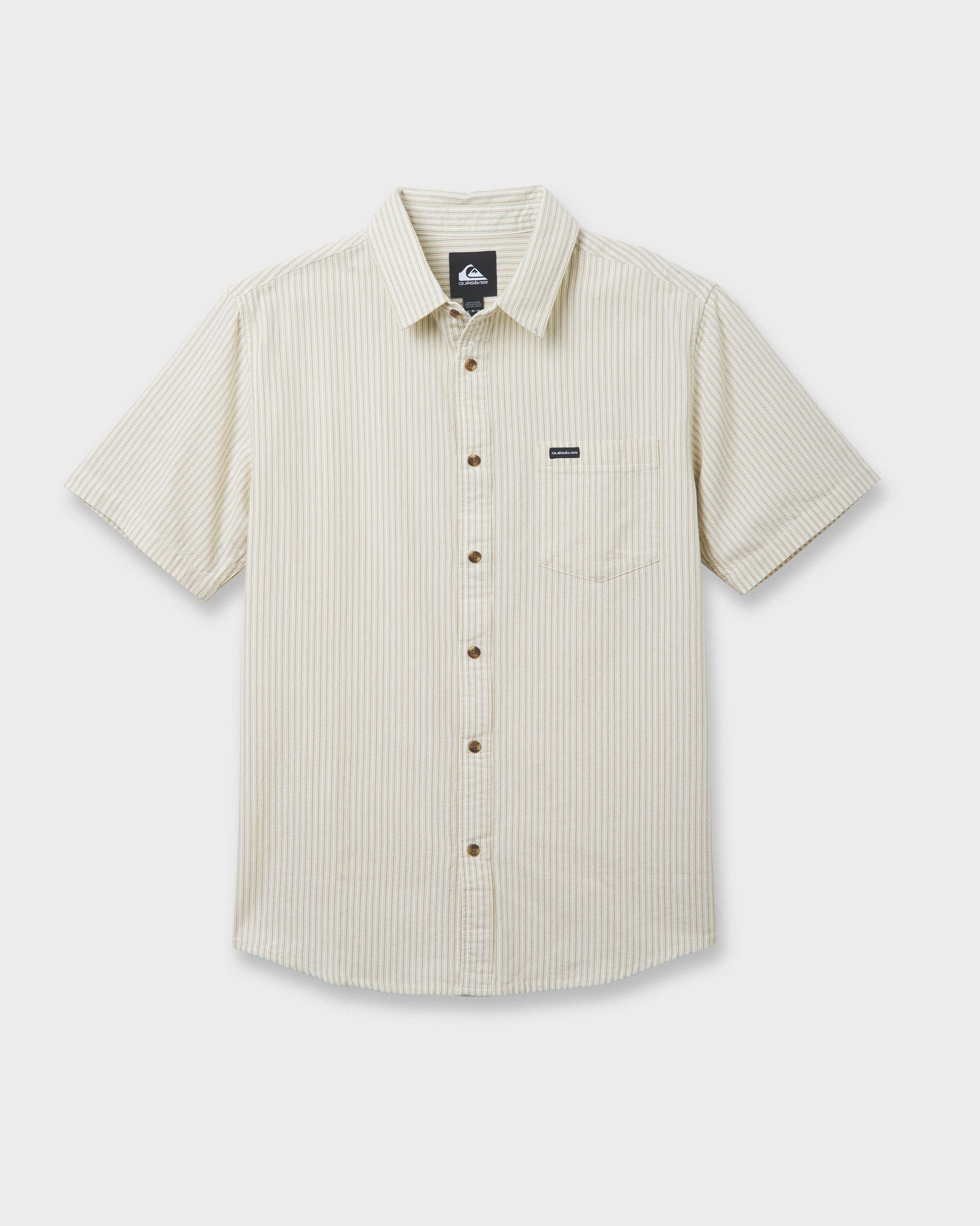 Oxford Stripe Classic Short Sleeve Shirt - Moonstruck Quick Silver Moonstruck