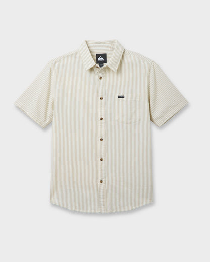 Oxford Stripe Classic Short Sleeve Shirt - Moonstruck Quick Silver Moonstruck