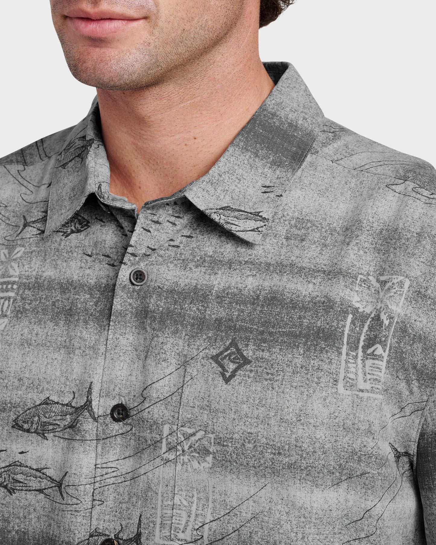 Waterman Go Fish Shirt - Phantom Quick Silver Phantom