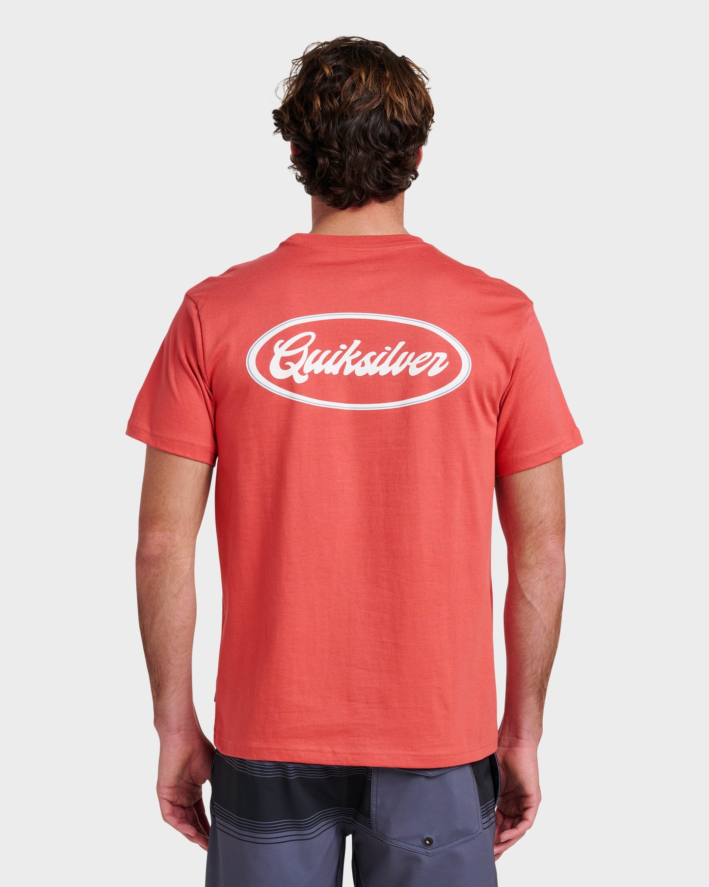 Mechanics Script Classic T-shirt - Mineral Red Quick Silver Mineral Red