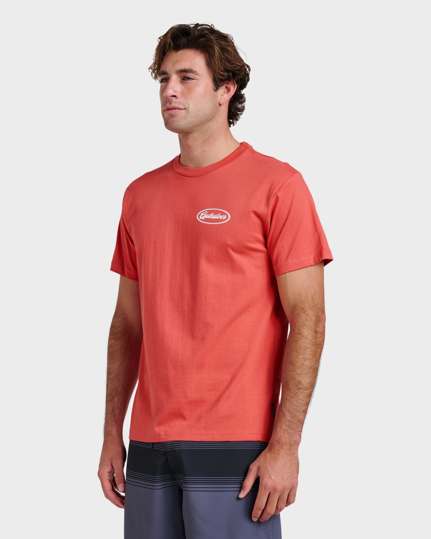Mechanics Script Classic T-shirt - Mineral Red Quick Silver Mineral Red