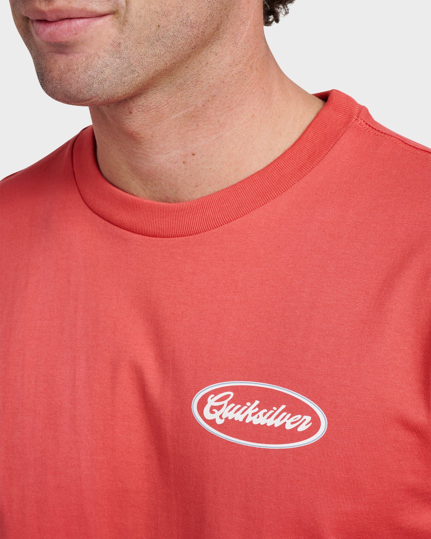 Mechanics Script Classic T-shirt - Mineral Red Quick Silver Mineral Red
