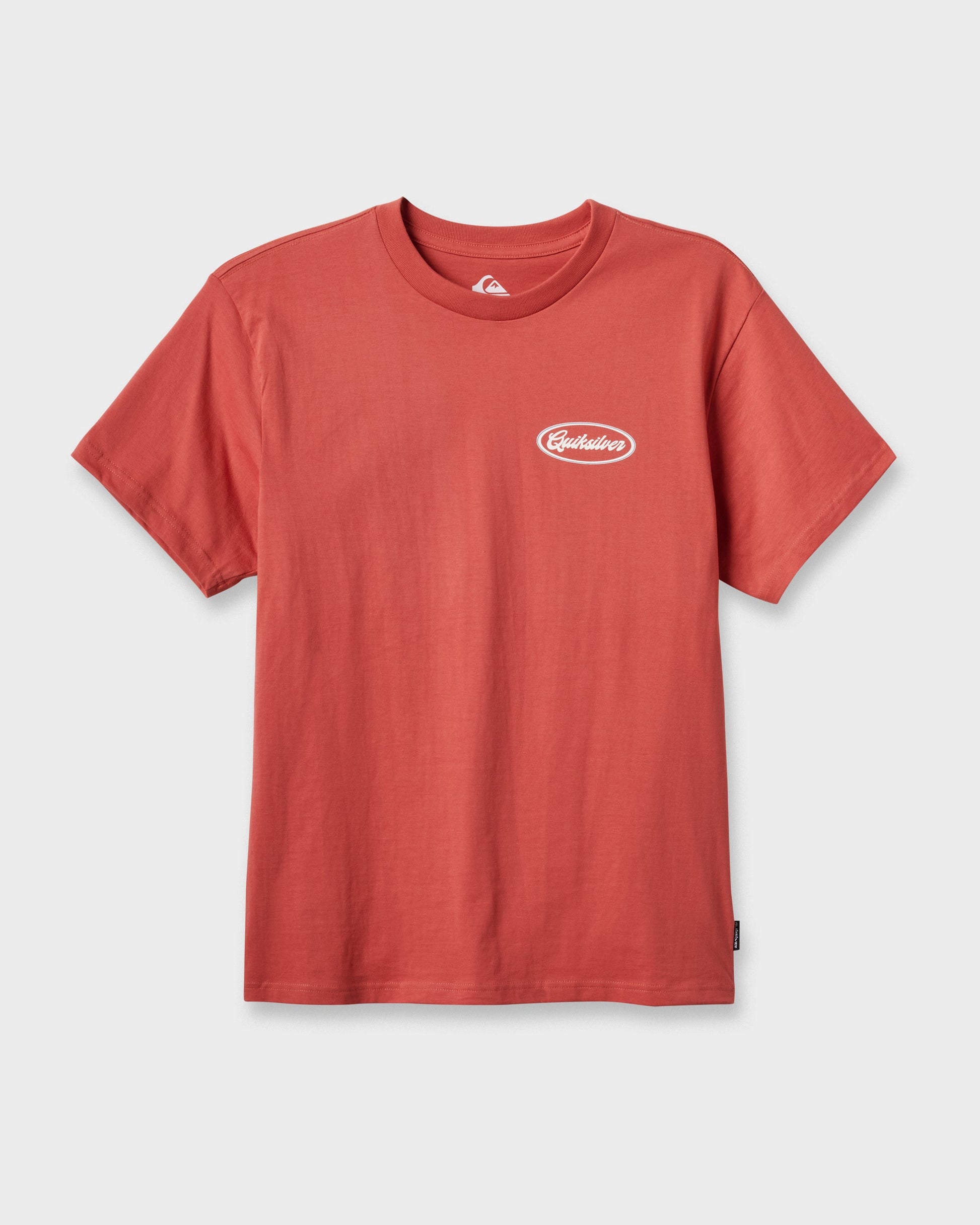 Mechanics Script Classic T-shirt - Mineral Red Quick Silver Mineral Red