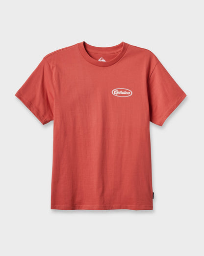 Mechanics Script Classic T-shirt - Mineral Red Quick Silver Mineral Red