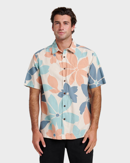 Waterman Flower Power Shirt - Moonbeam Quick Silver Moonbeam