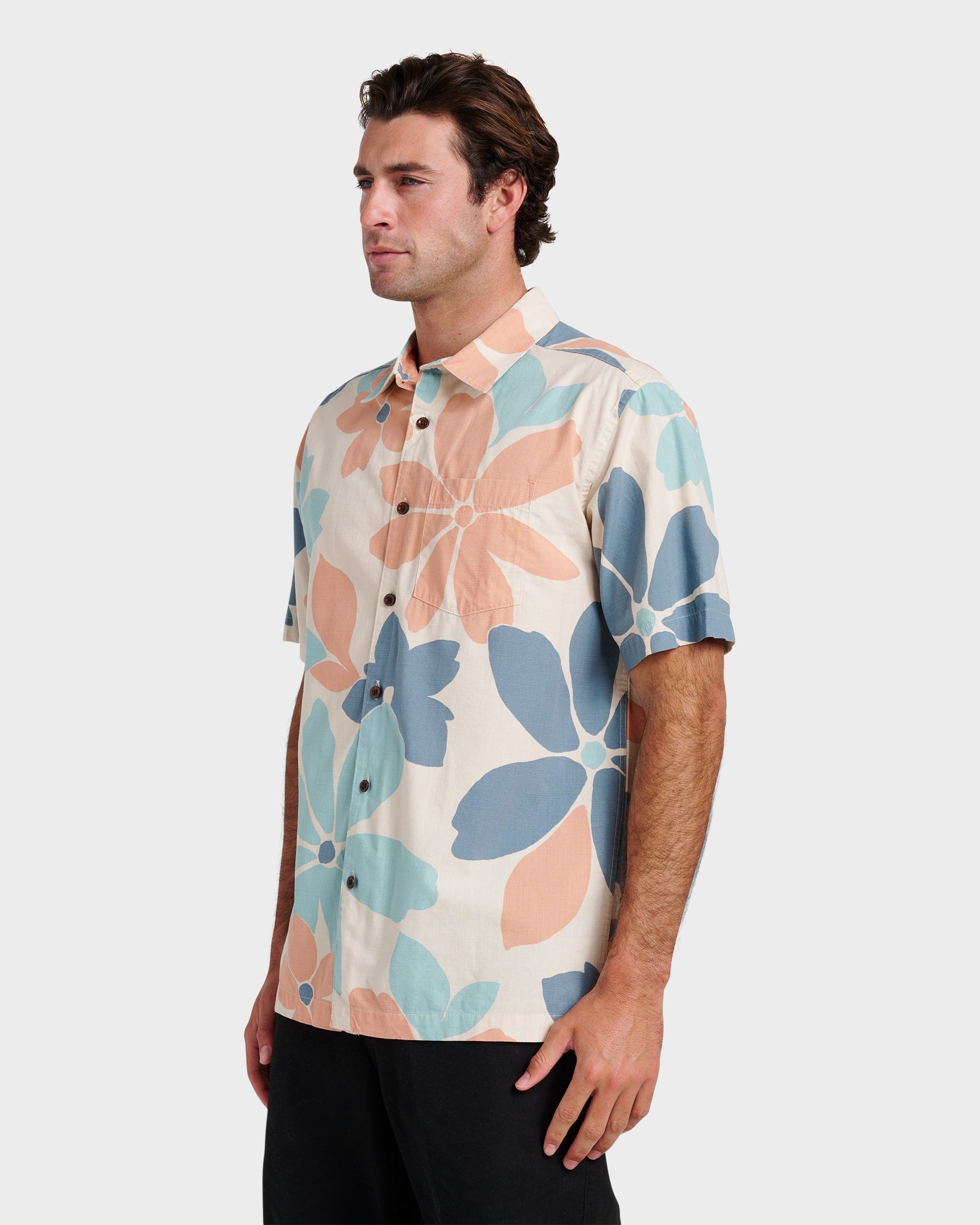 Waterman Flower Power Shirt - Moonbeam Quick Silver Moonbeam