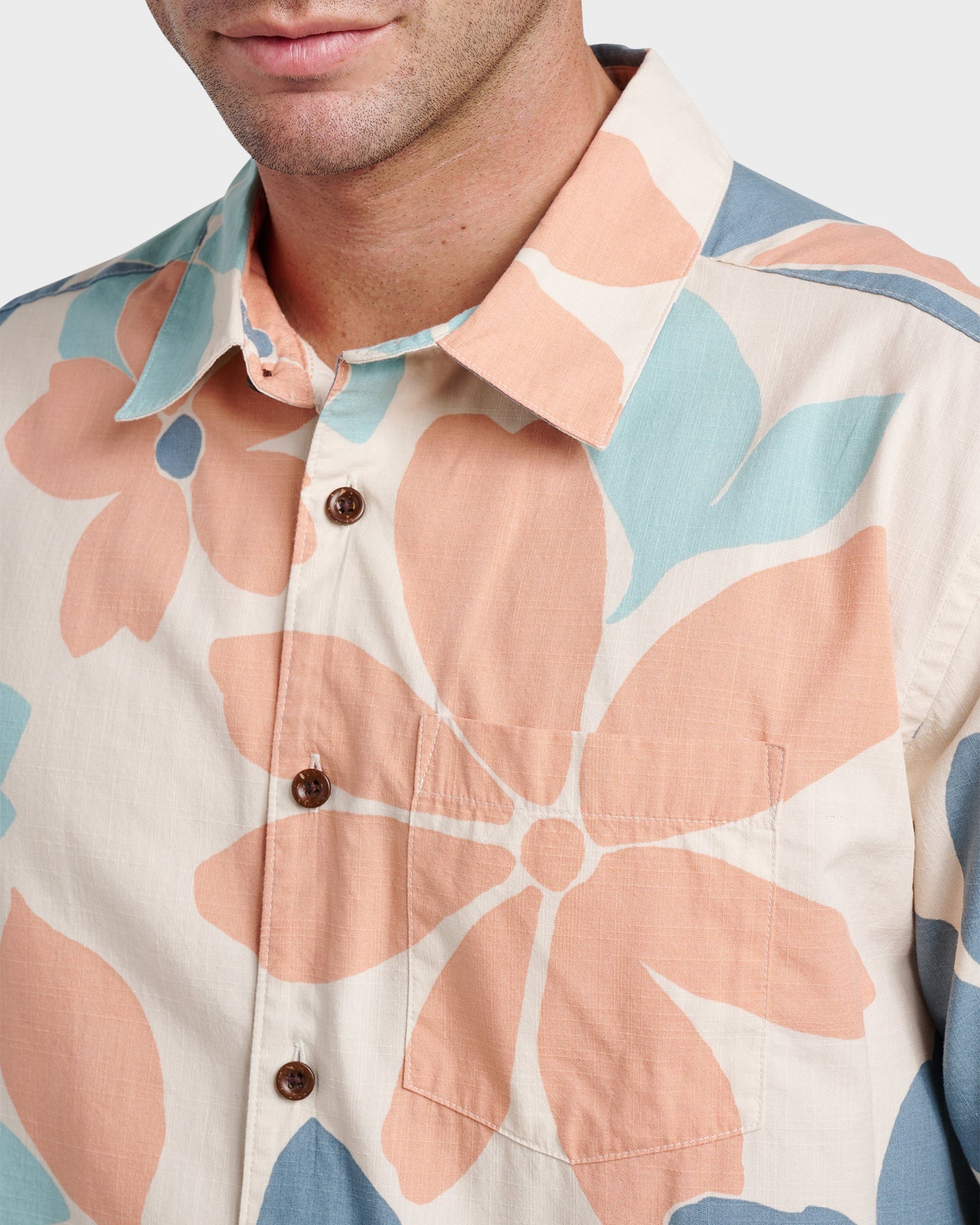 Waterman Flower Power Shirt - Moonbeam Quick Silver Moonbeam
