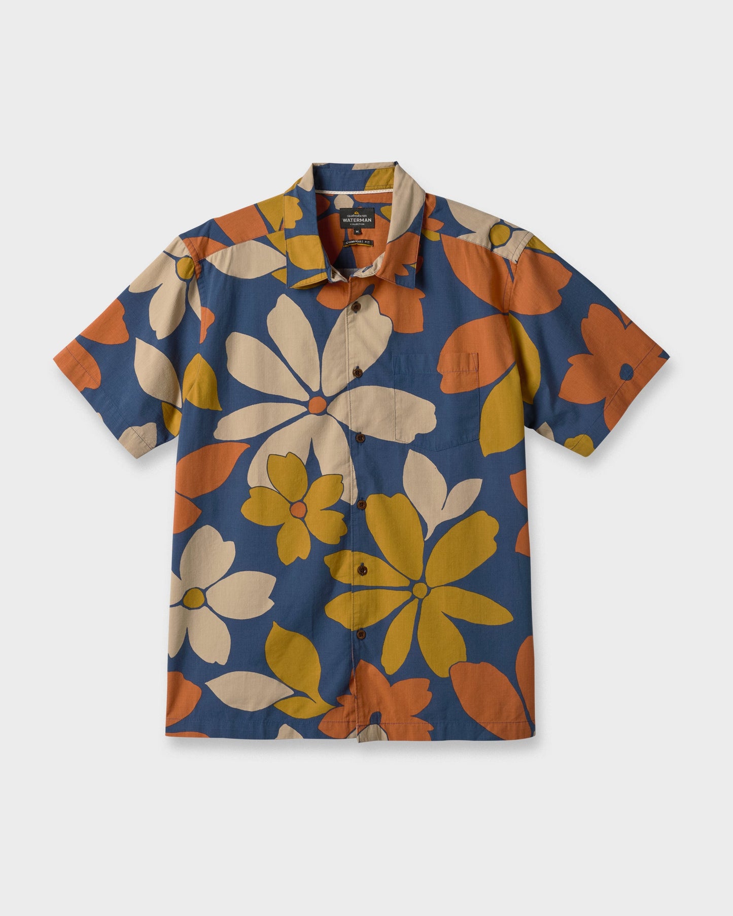 Waterman Flower Power Shirt - Sargasso Sea Quick Silver Sargasso Sea