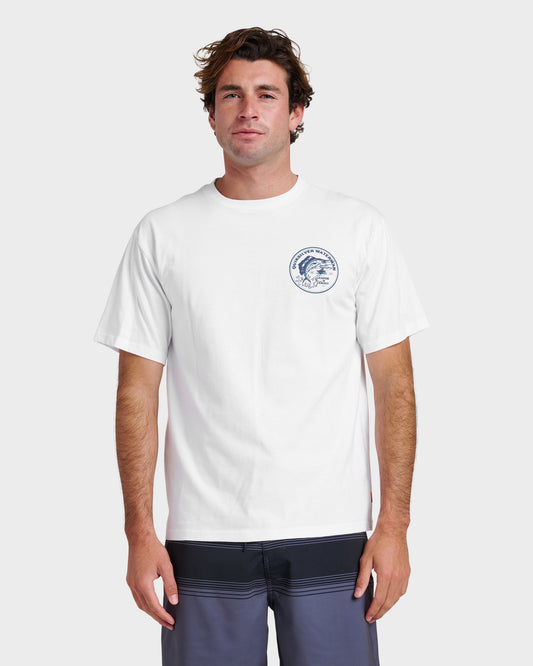 Waterman Catch & Release Classic T-shirt - White Quick Silver White