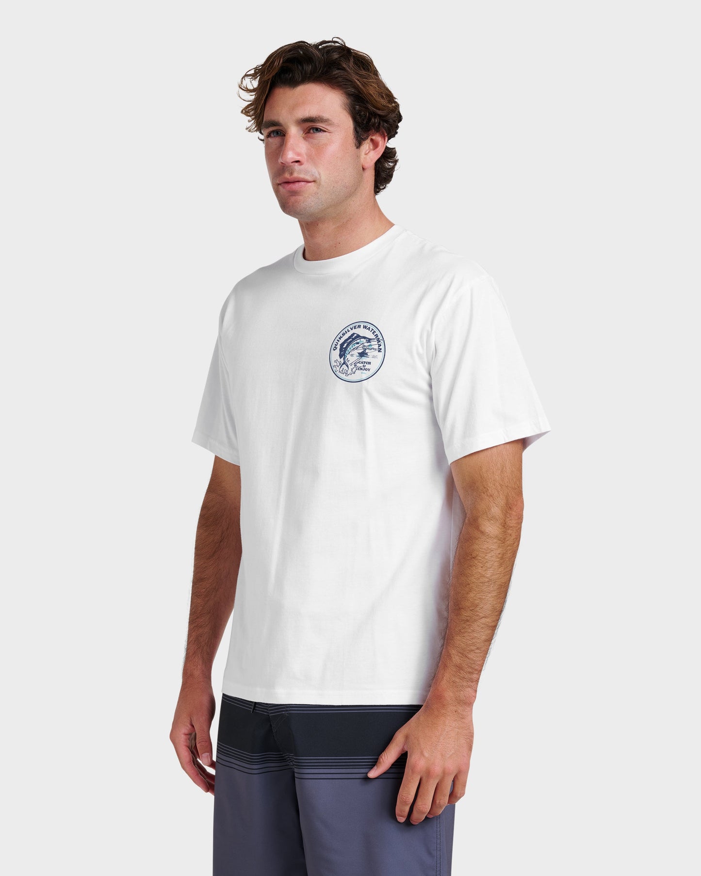 Waterman Catch & Release Classic T-shirt - White Quick Silver White