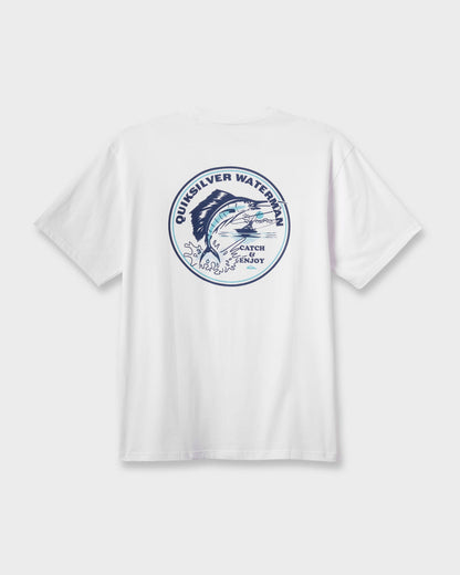 Waterman Catch & Release Classic T-shirt - White Quick Silver White