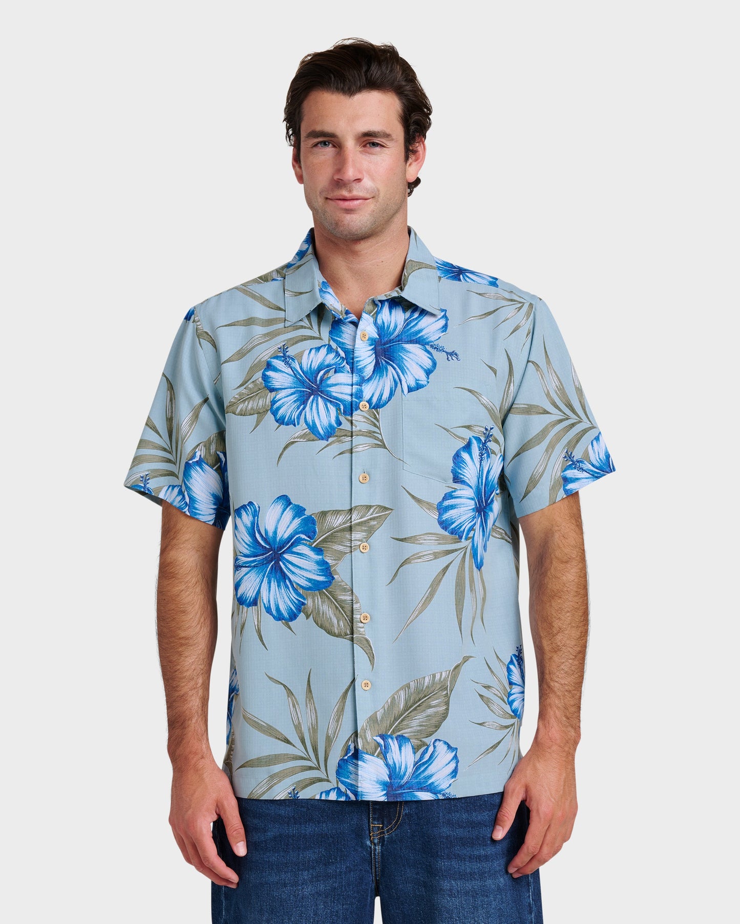 Waterman Tropical Dream Shirt - Sterling Blue Quick Silver Sterling Blue