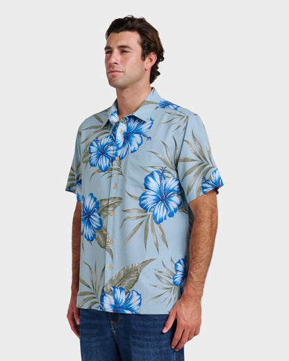 Waterman Tropical Dream Shirt - Sterling Blue Quick Silver Sterling Blue