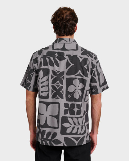 Waterman Tiki Island Shirt - Phantom Quick Silver Phantom
