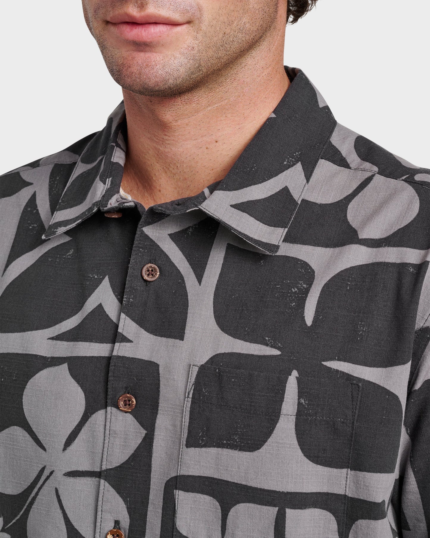 Waterman Tiki Island Shirt - Phantom Quick Silver Phantom