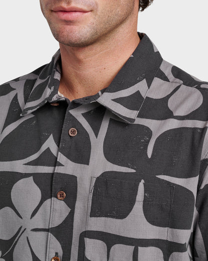Waterman Tiki Island Shirt - Phantom Quick Silver Phantom