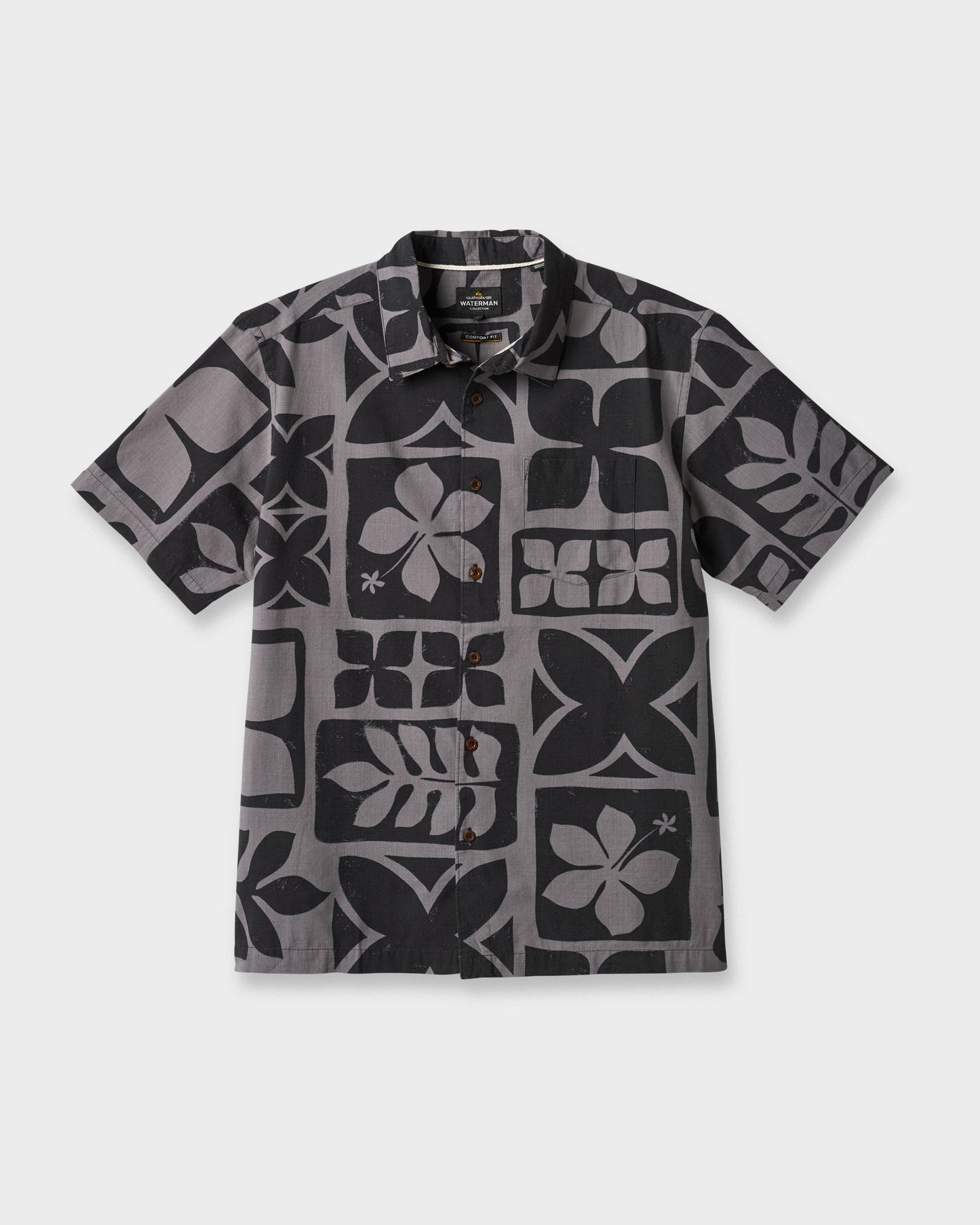 Waterman Tiki Island Shirt - Phantom Quick Silver Phantom