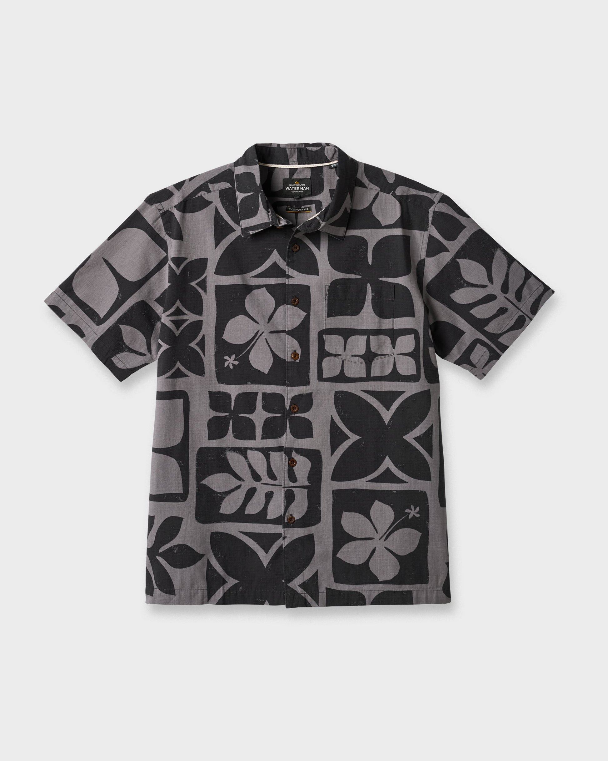 Waterman Tiki Island Shirt - Phantom Quick Silver Phantom