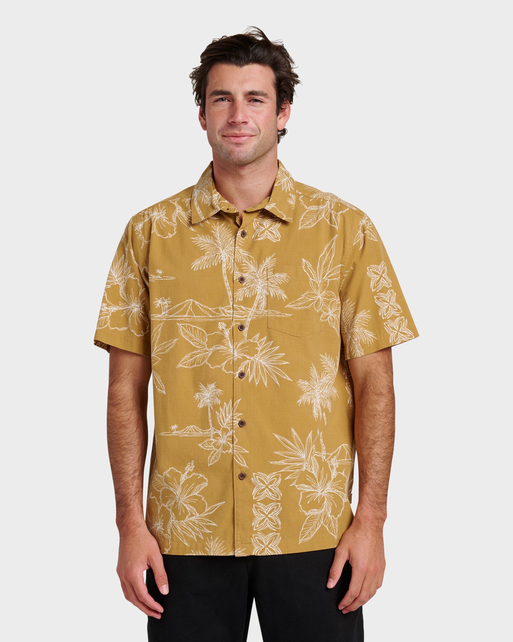 Waterman Scenic Drive Shirt - Wood Thrush Quick Silver Wood Thrush