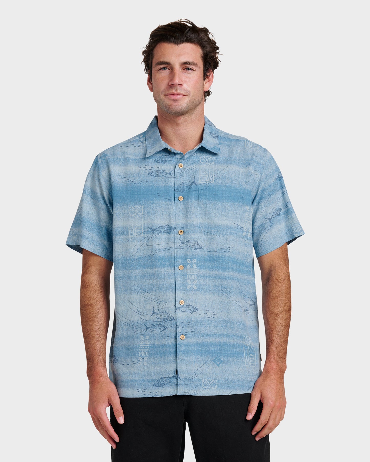 Waterman Go Fish Shirt - Sterling Blue Quick Silver Sterling Blue