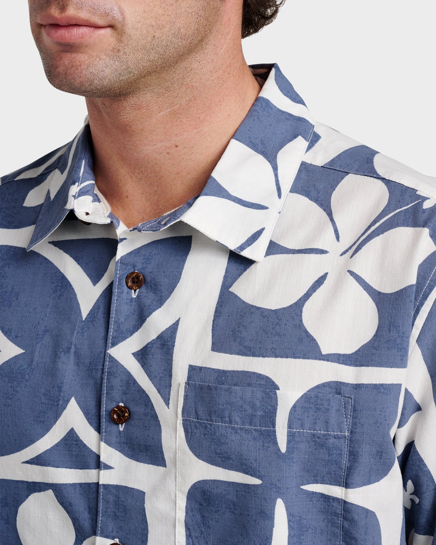 Waterman Tiki Island Shirt - Flint Stone Quick Silver Flint Stone