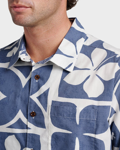 Waterman Tiki Island Shirt - Flint Stone Quick Silver Flint Stone
