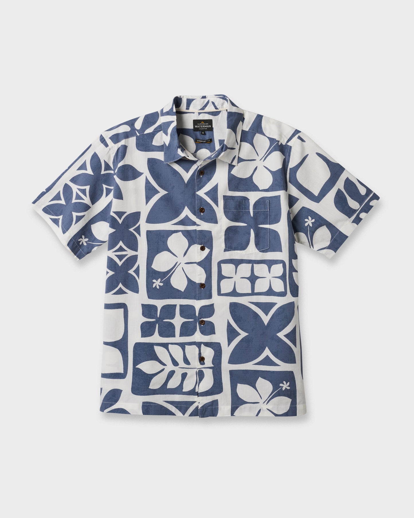 Waterman Tiki Island Shirt - Flint Stone Quick Silver Flint Stone