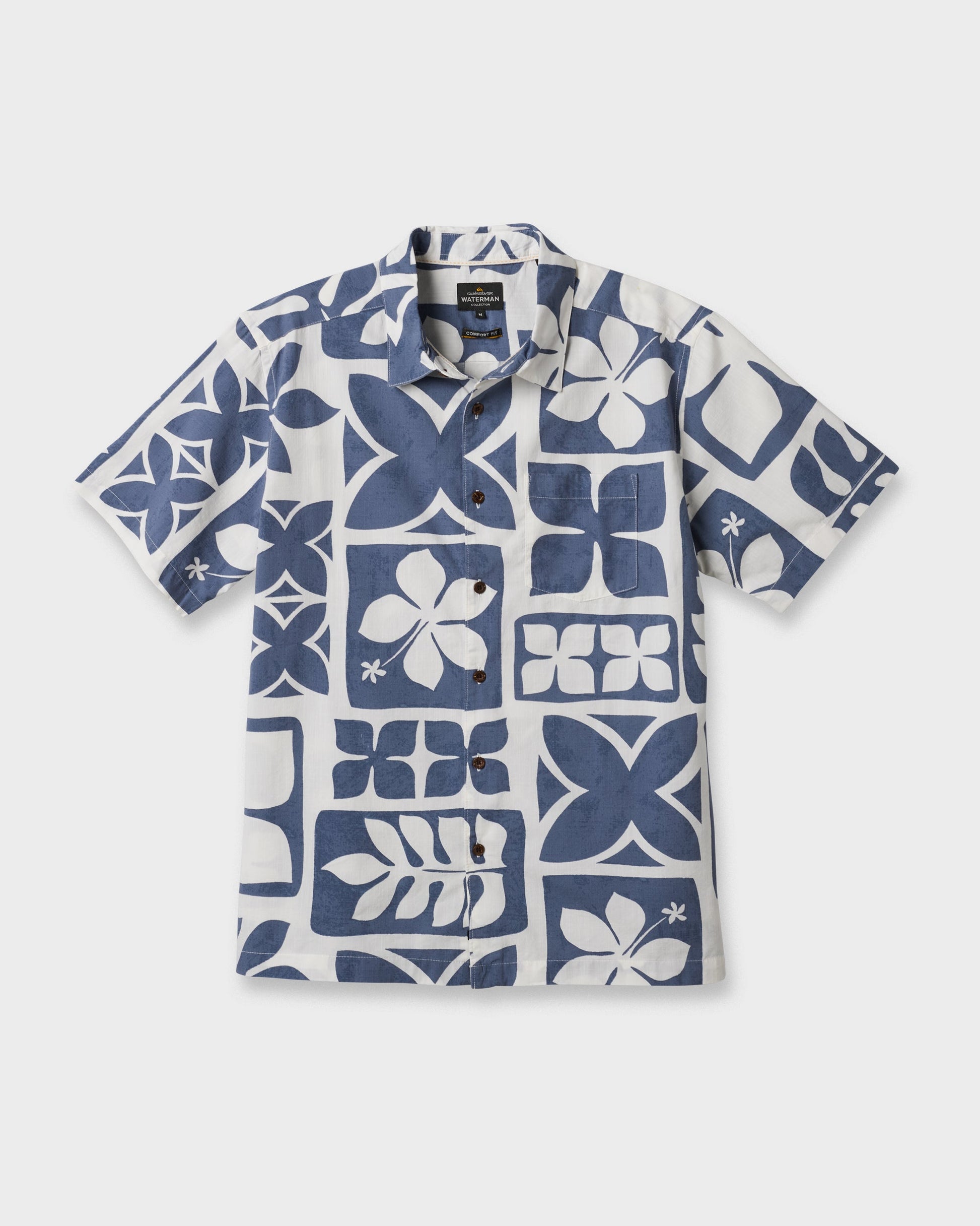 Waterman Tiki Island Shirt - Flint Stone Quick Silver Flint Stone